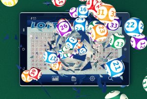 Tablet,Pc,With,A,Lottery,App,And,Lottery,Balls,Coming