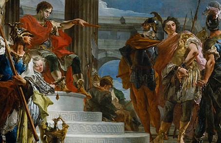 În această pictură a lui Tiepolo, Scipio Africanul îl eliberează pe nepotul prințului din Numidia după ce acesta a fost capturat de soldații romani