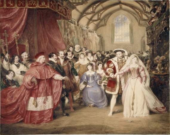 Banchetul lui Henric al VIII-lea în York Place de James Stefanoff 1832. O descriere romanțată a întâlnirii regelui Henric al VIII-lea cu Anne Boleyn