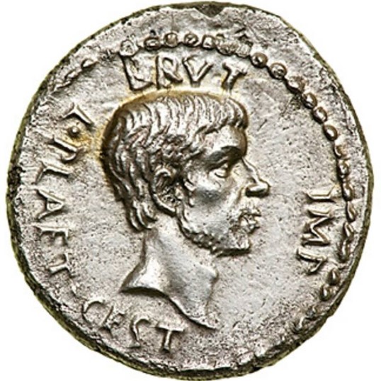 Brutus a pus să se bată monede pentru a sărbători asasinarea lui Iulius Caesar