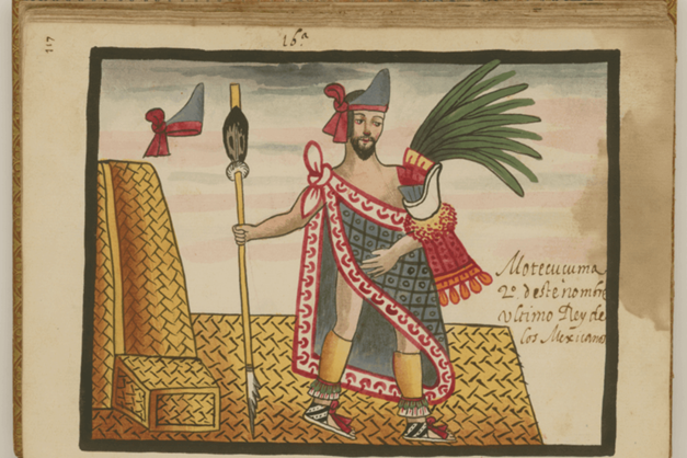 Reprezentare a lui Montezuma al II-lea, ultimul rege al aztecilor