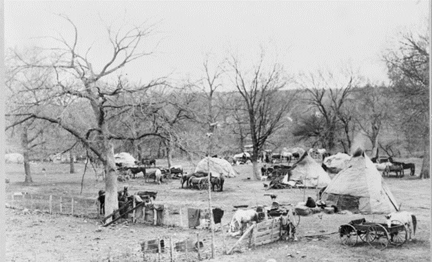 O tabără Osage din Oklahoma
