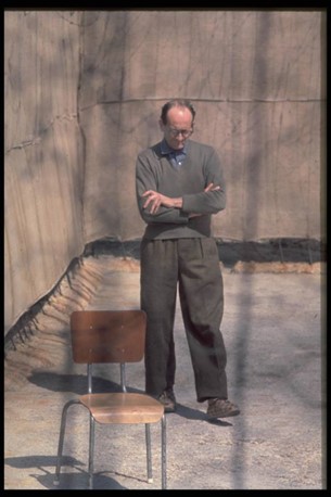 Adolf Eichman în închisoarea Ayalon, Ramla. 1 aprilie 1961