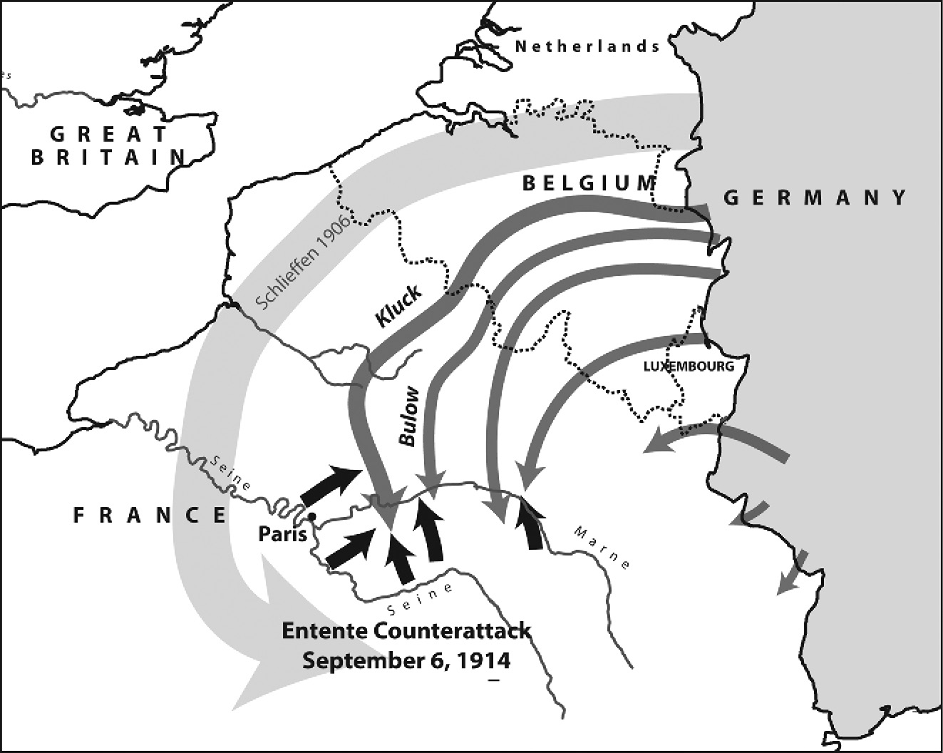 Planul Schlieffen, Primul Război Mondial