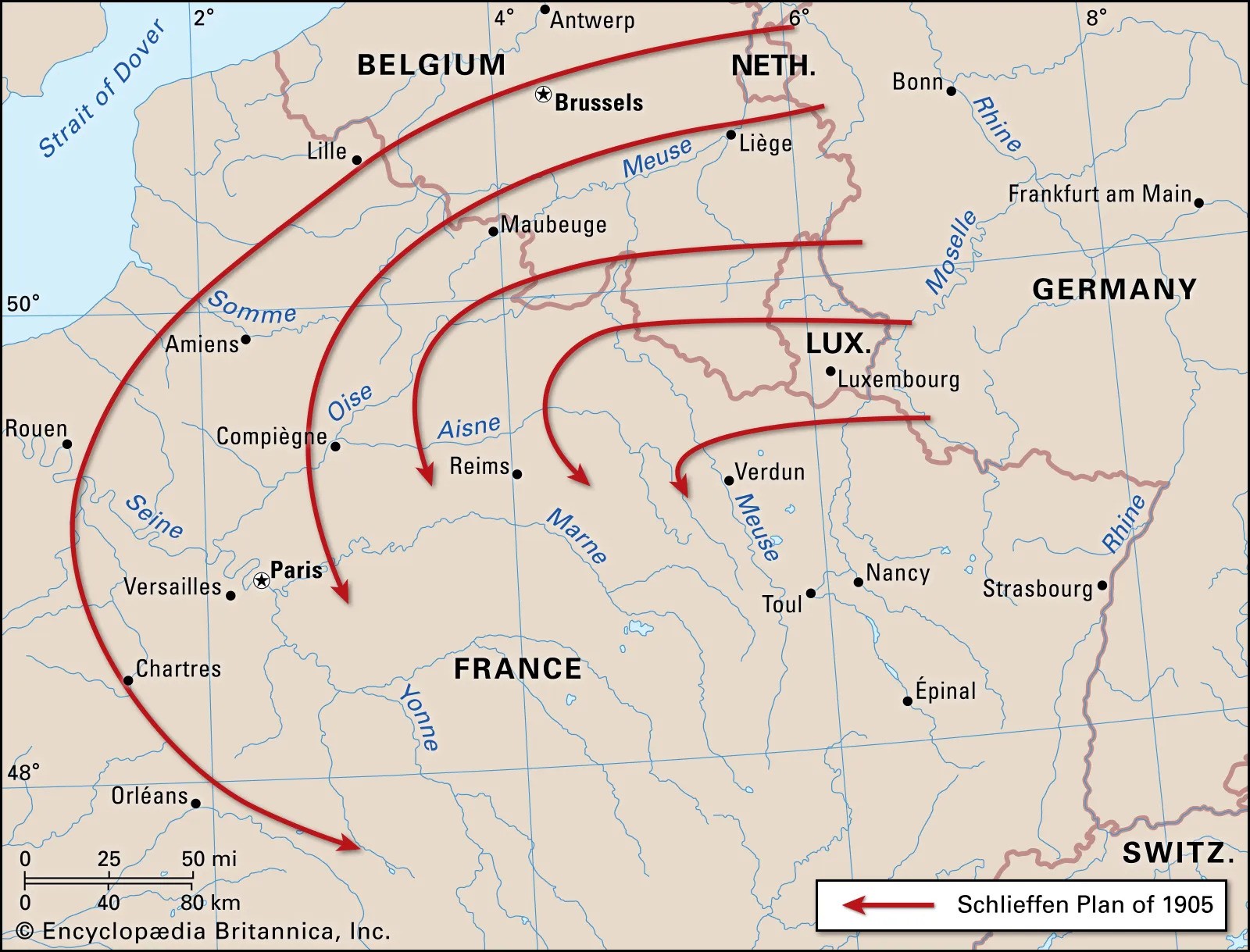 Planul Schlieffen, Primul Război Mondial